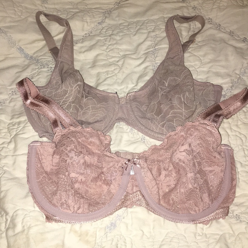 Wacoal 32dd 32e pink purple lace cute sexy bra